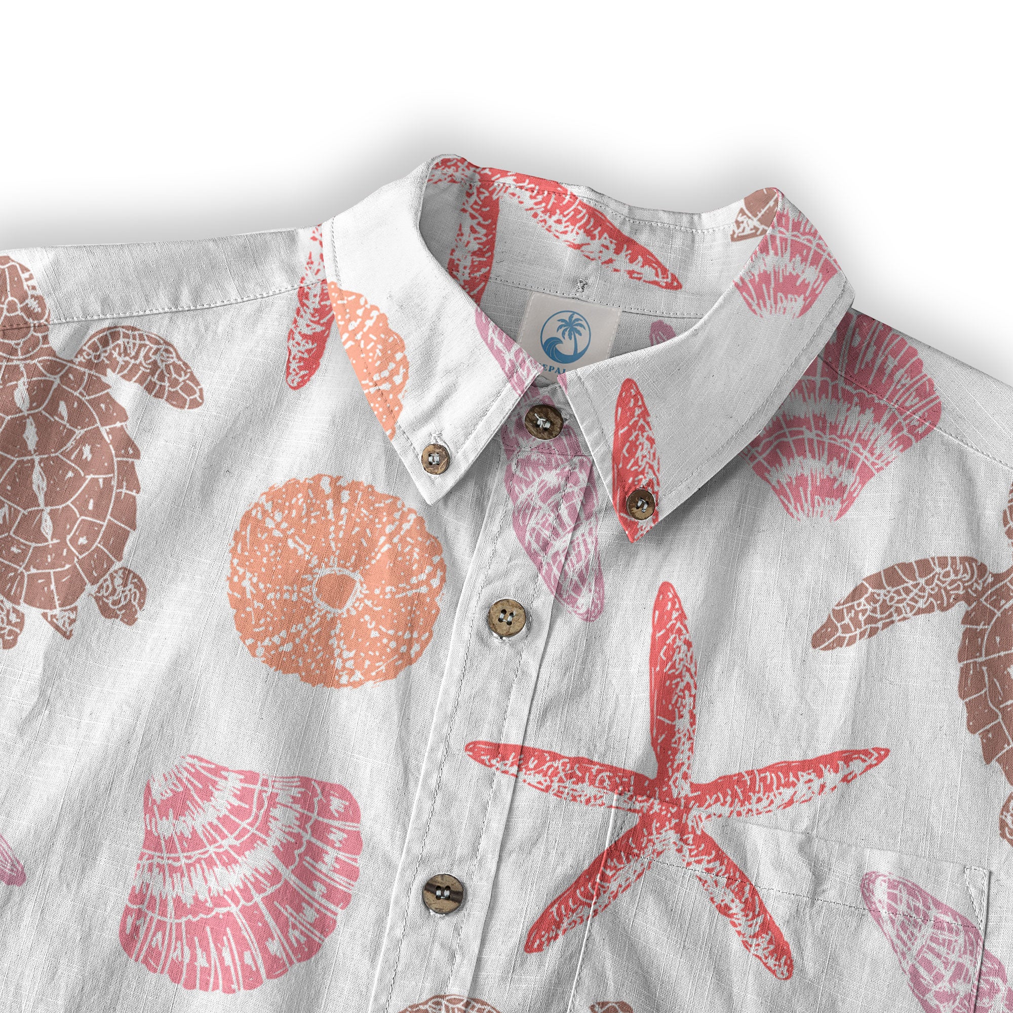 Ocean Animal Pattern Hawaii Shirt, Turtle Hawaiian Shirt for Men Women - The Palmix