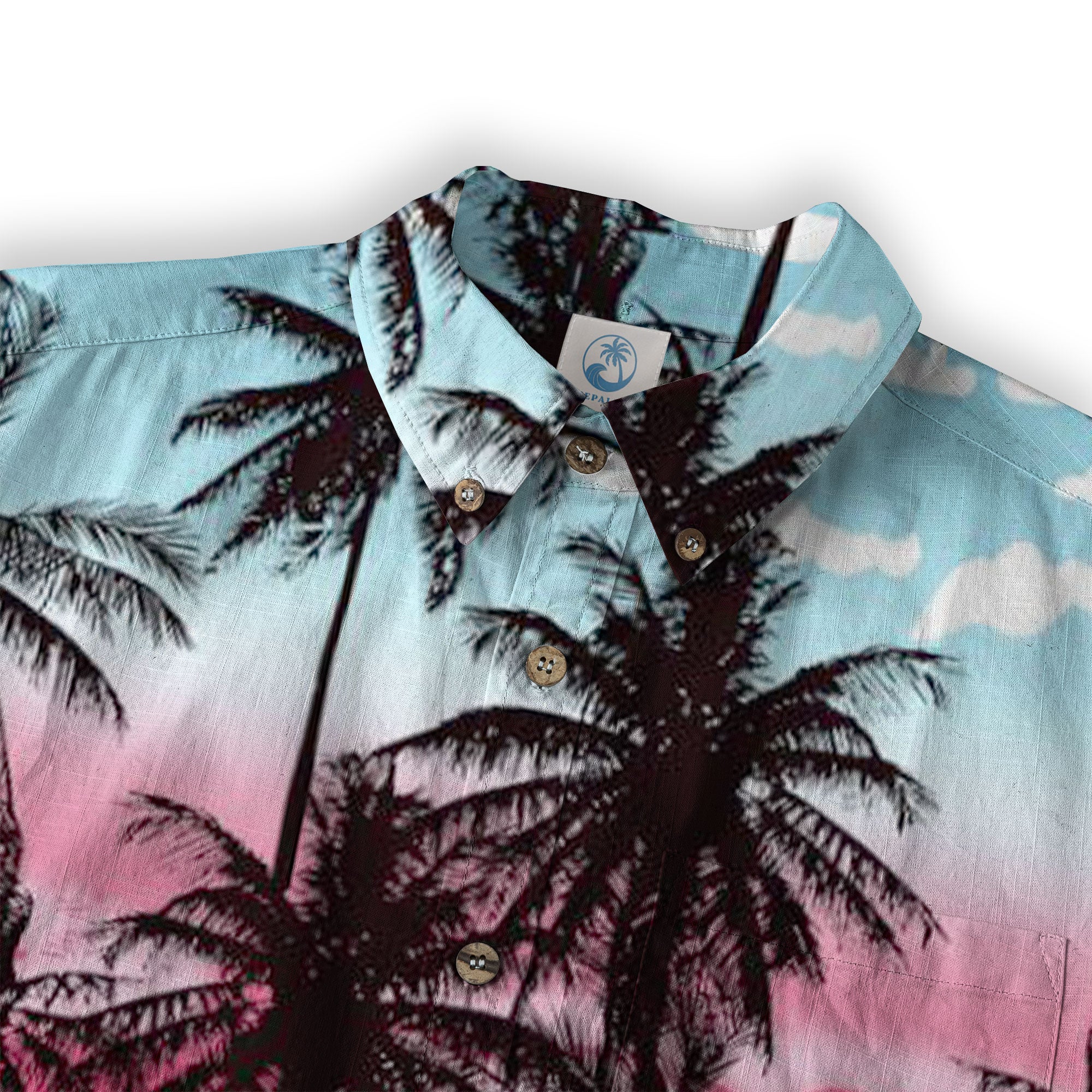 Sunset Trees Pattern Hawaii Shirt, Coconut Pattern Hawaii Shirt, Summer Beach Shirt - The Palmix
