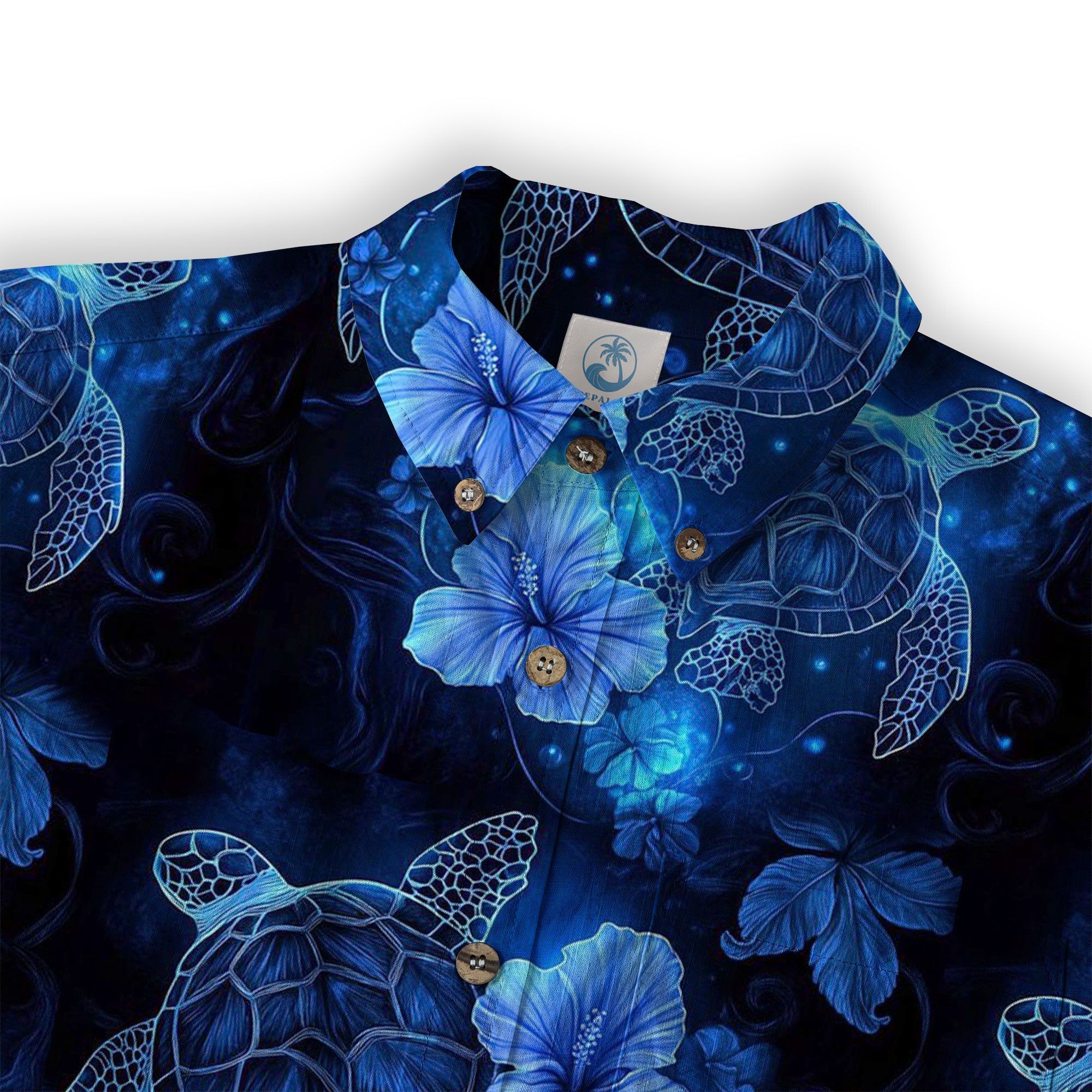 Ocean Animals Hawaiian Button Up Long Sleeve Shirt, Sea Hawaii Shirt - The Palmix