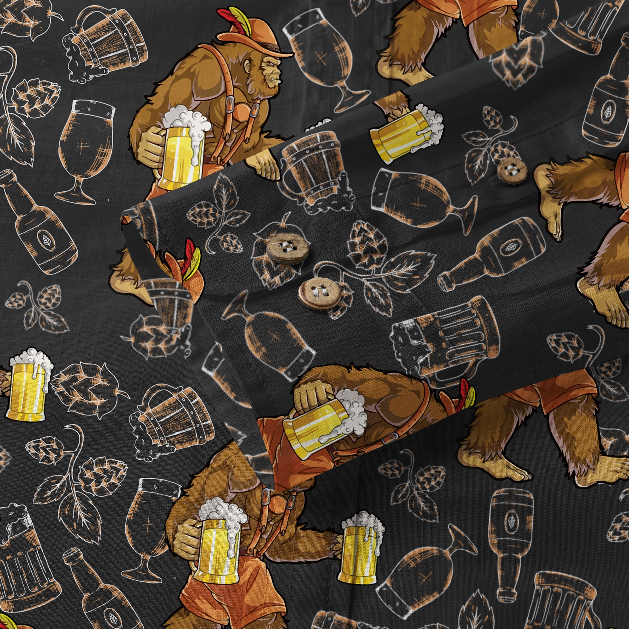 Bigfoot Beer Hawaiian Shirt, Bigfoot Aloha Shirt, Beer Button Up Shirt - The Palmix