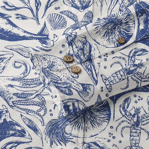 Ocean Animal Pattern Hawaii Shirt, Turtle Hawaiian Shirt for Men Women - The Palmix