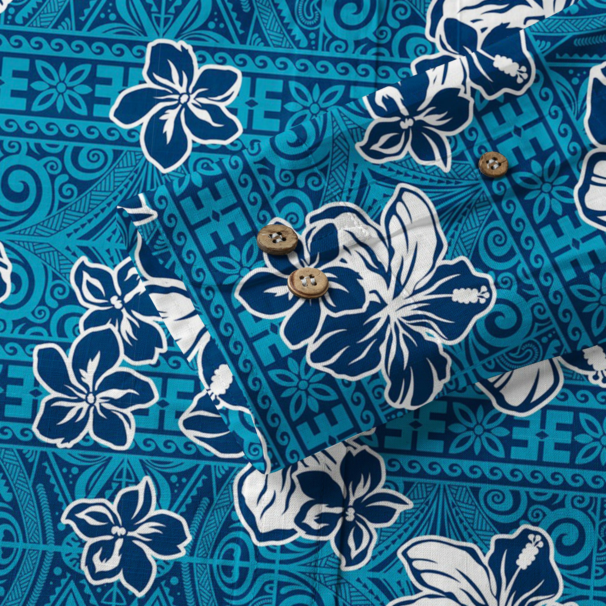 Hibiscus Floral Pattern Hawaii Shirt - The Palmix