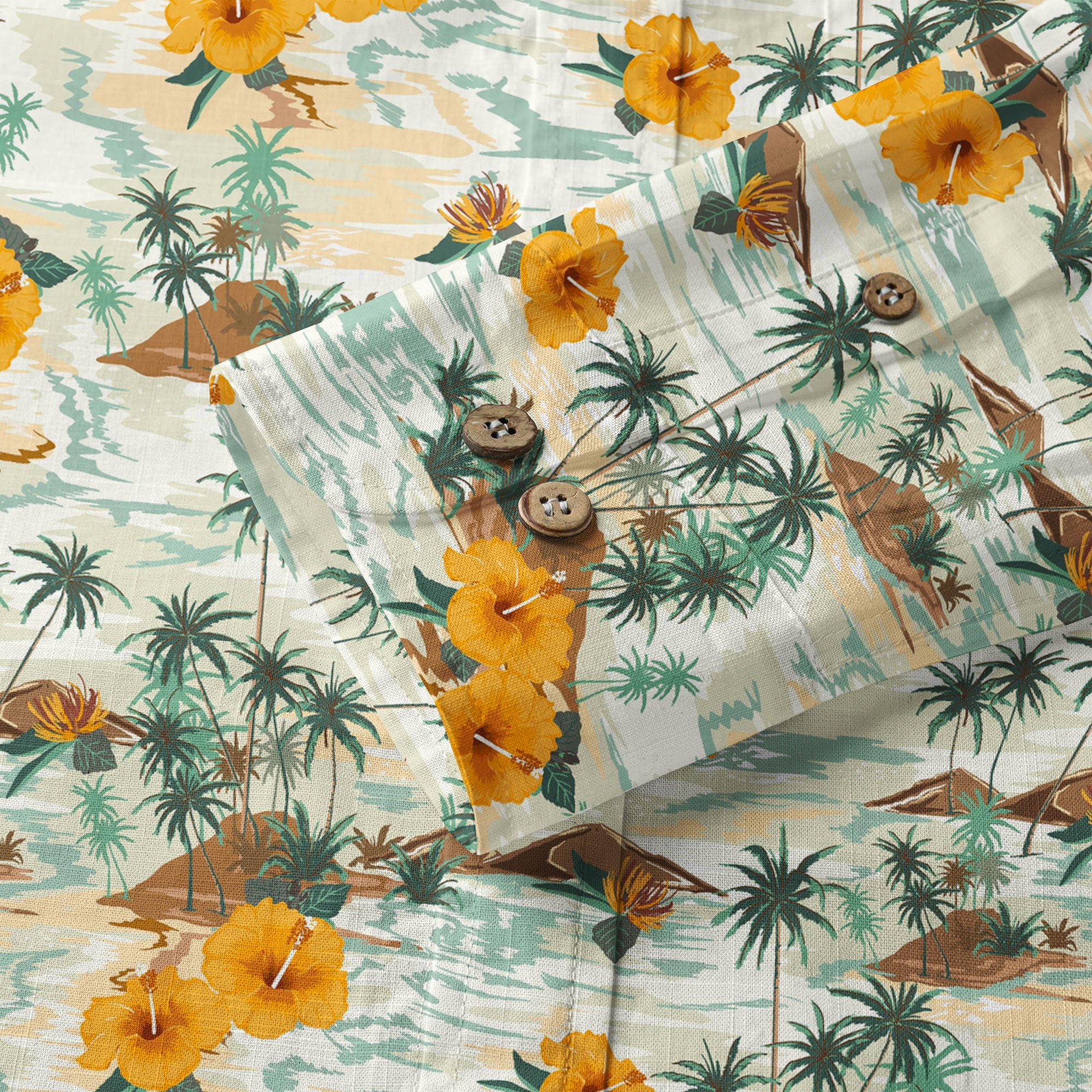 Ocean Animals Hawaiian Button Up Long Sleeve Shirt, Sea Hawaii Shirt - The Palmix