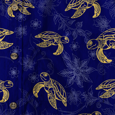 Turtle Hawaiian Long Sleeve Shirt for Men, Ocean Hawaiian Long Shirt - The Palmix