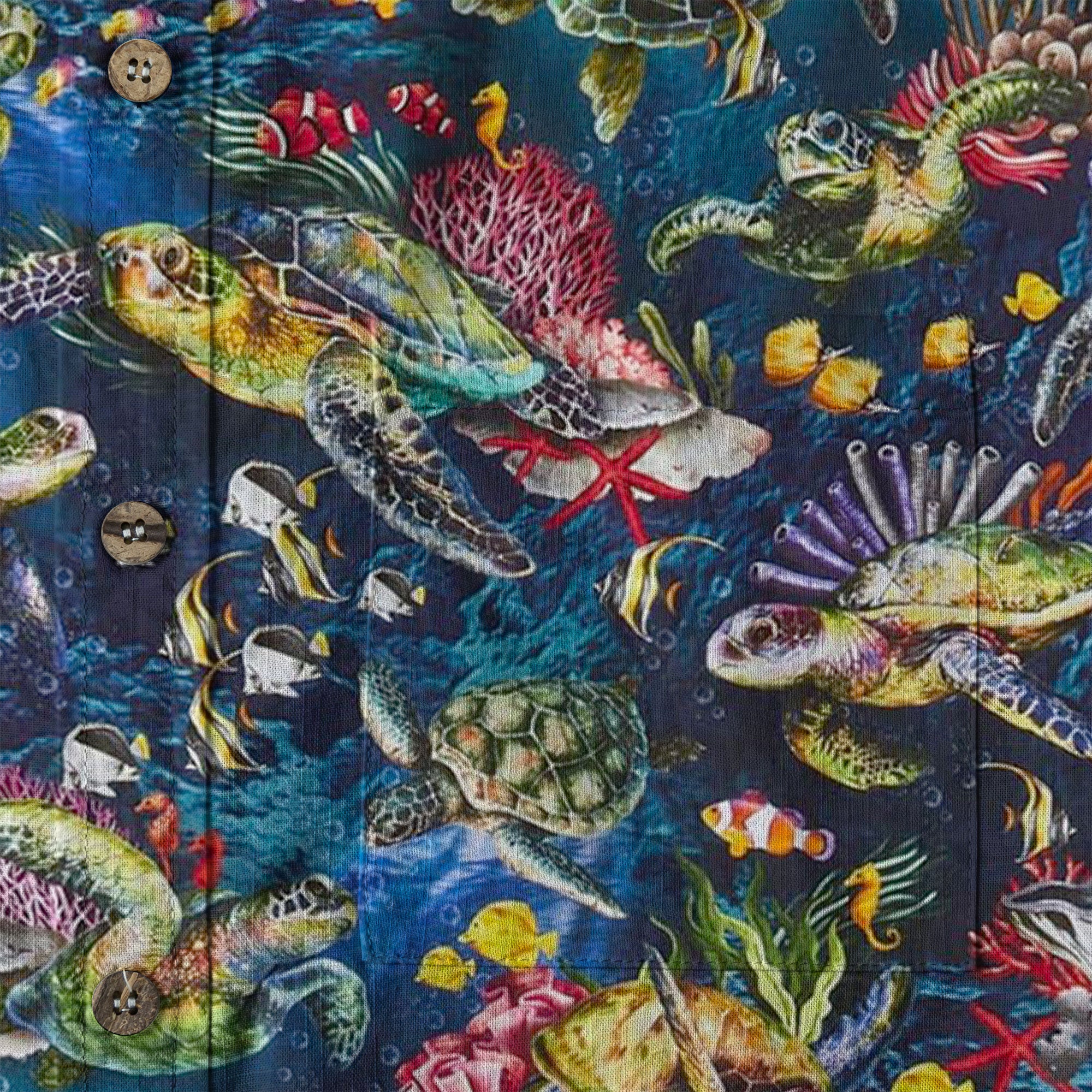 Tropical Turtle Hawaiian Shirts for Men Women, Sea Turtle Aloha Summer Beach Shirt - The Palmix