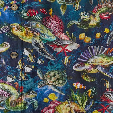 Tropical Turtle Hawaiian Shirts for Men Women, Sea Turtle Aloha Summer Beach Shirt - The Palmix