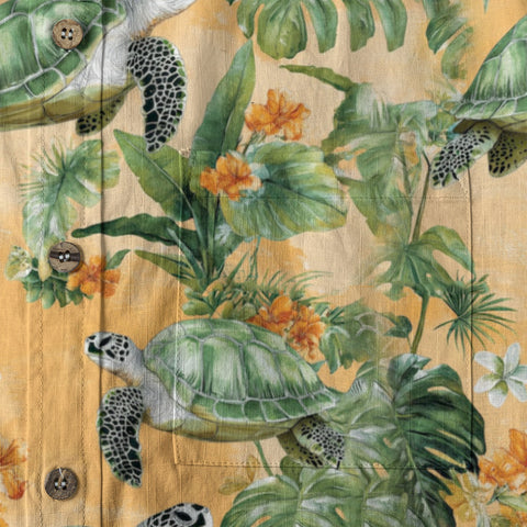 Tropical Turtle Hawaiian Shirts for Men Women, Sea Turtle Aloha Summer Beach Shirt - The Palmix