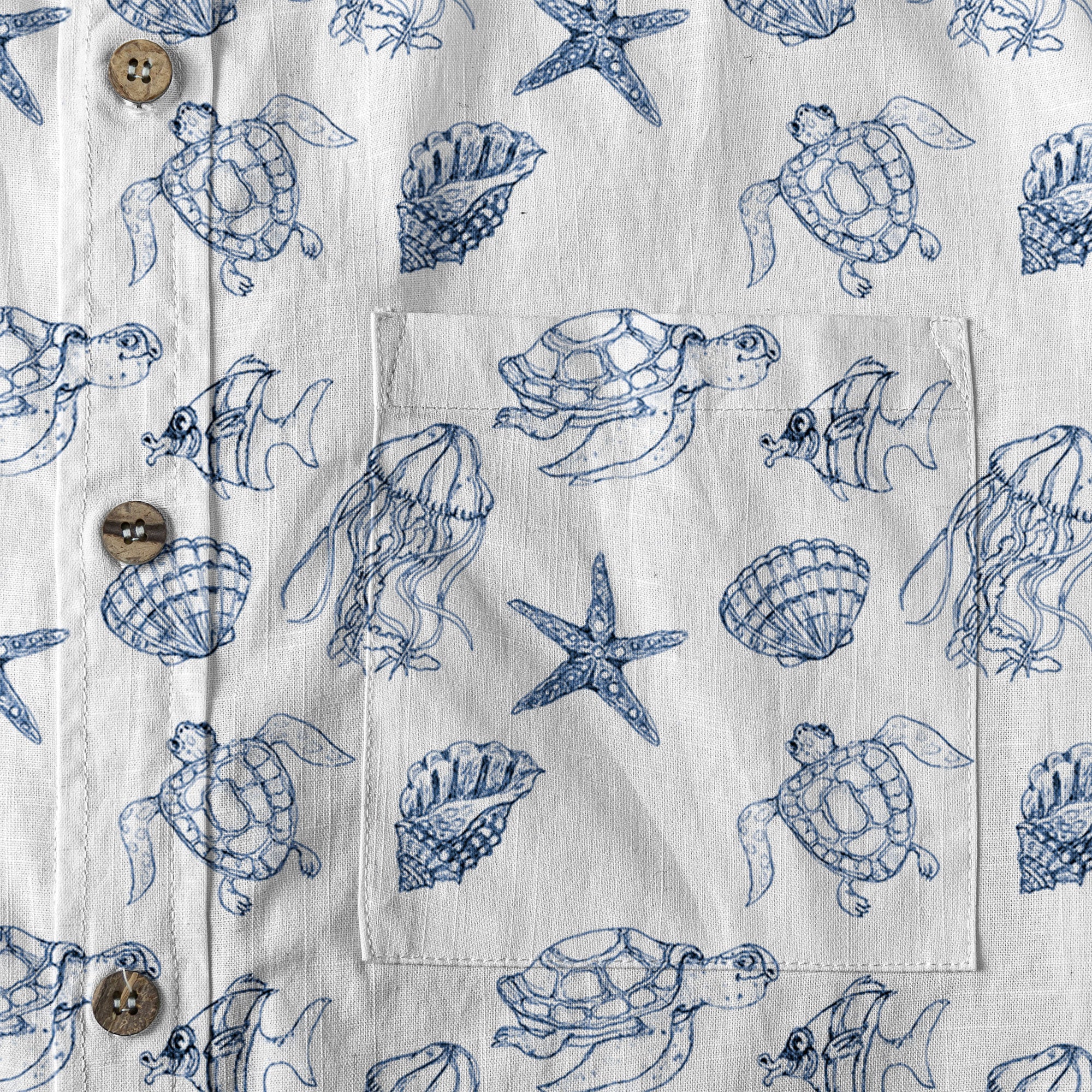 Sea Turtle Hawaiian Shirts for Men Women Youth, Vintage Sea Turtle Aloha Summer Beach Shirt - The Palmix