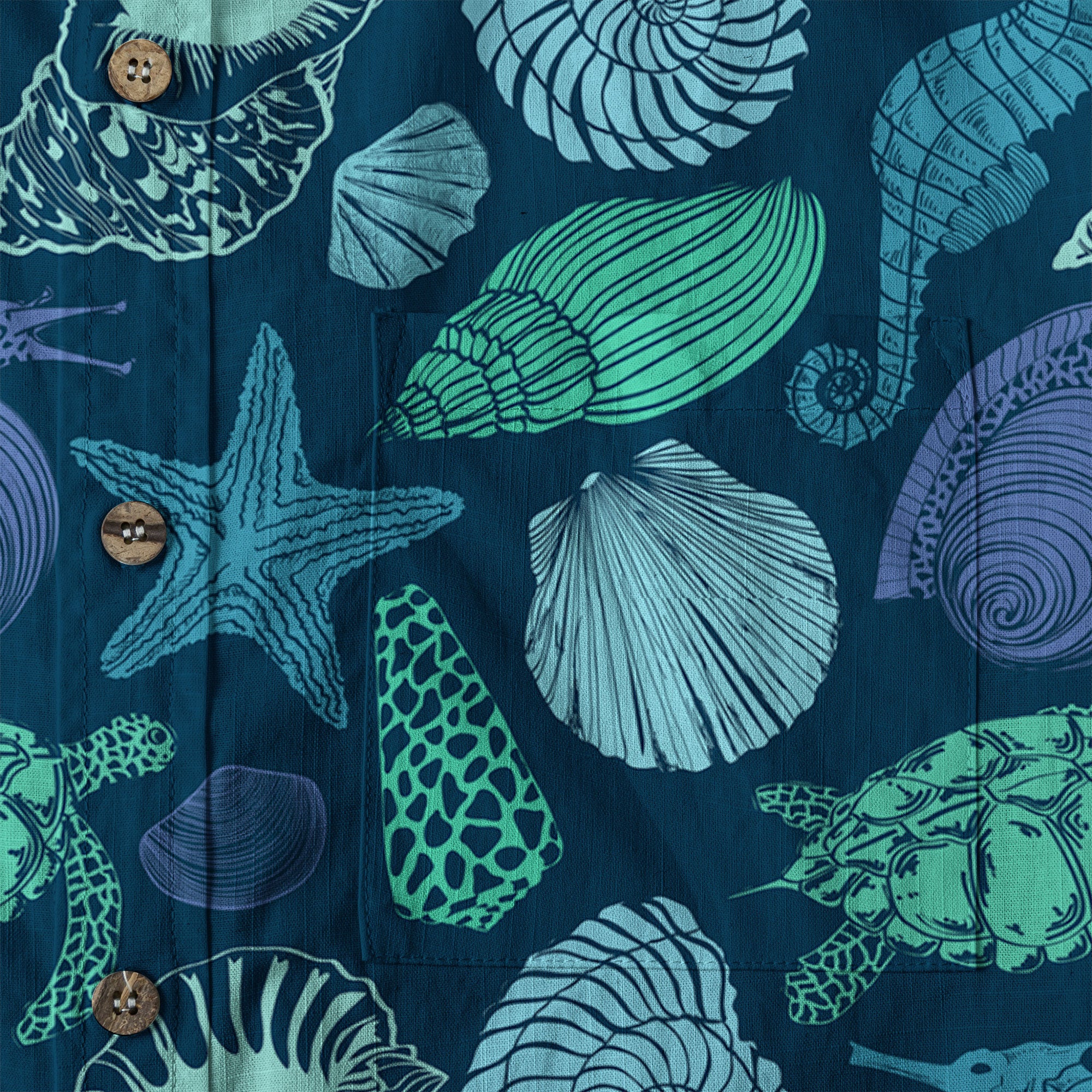 Turtle Aloha Shirt, Turtle Ocean Hawaiian Shirt - The Palmix