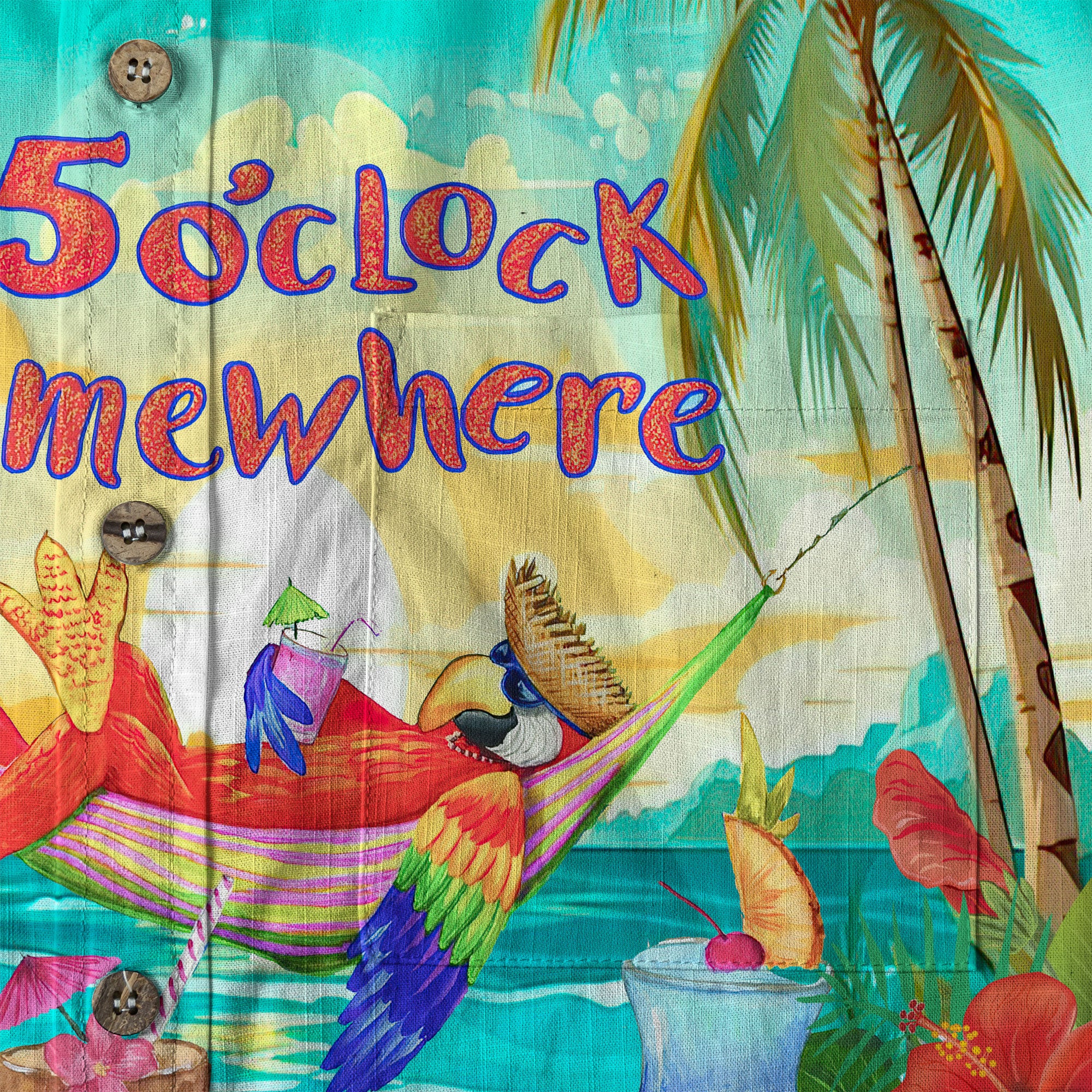 Parrot It’s 5 O’clock Somewhere Hawaiian Shirt - The Palmix