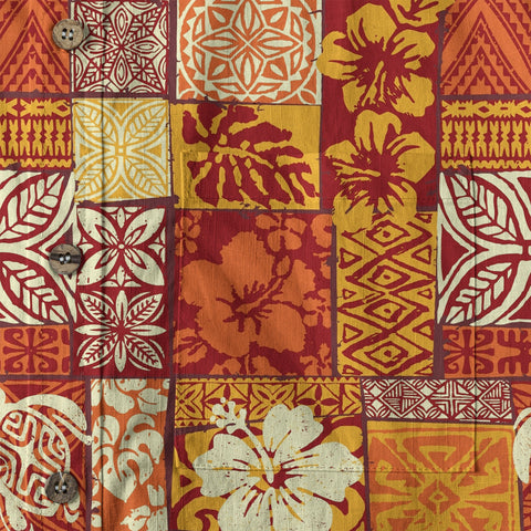 Maori Pattern Short Sleeve Luau Beach Aloha Hawaiian Shirt, Vintage Hawaiian Pattern Shirt - The Palmix