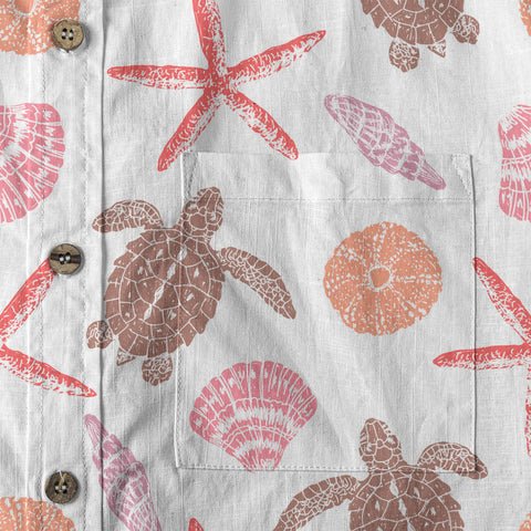 Ocean Animal Pattern Hawaii Shirt, Turtle Hawaiian Shirt for Men Women - The Palmix