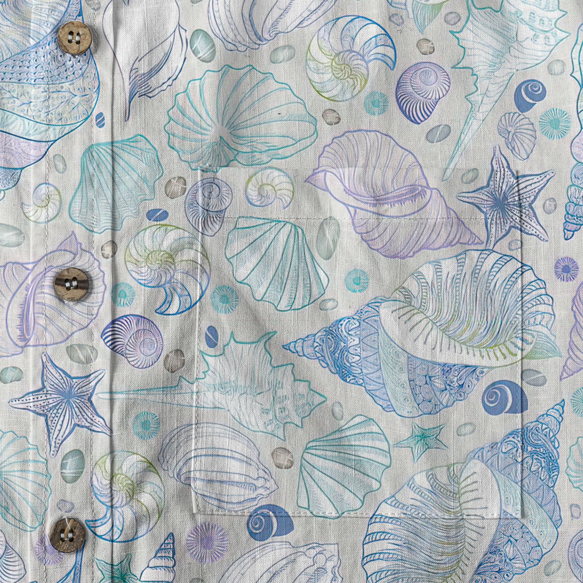 Sea Shells Animal Pattern Hawaii Shirt, Turtle Sea Shells Hawaiian Shirt for Men Women - The Palmix