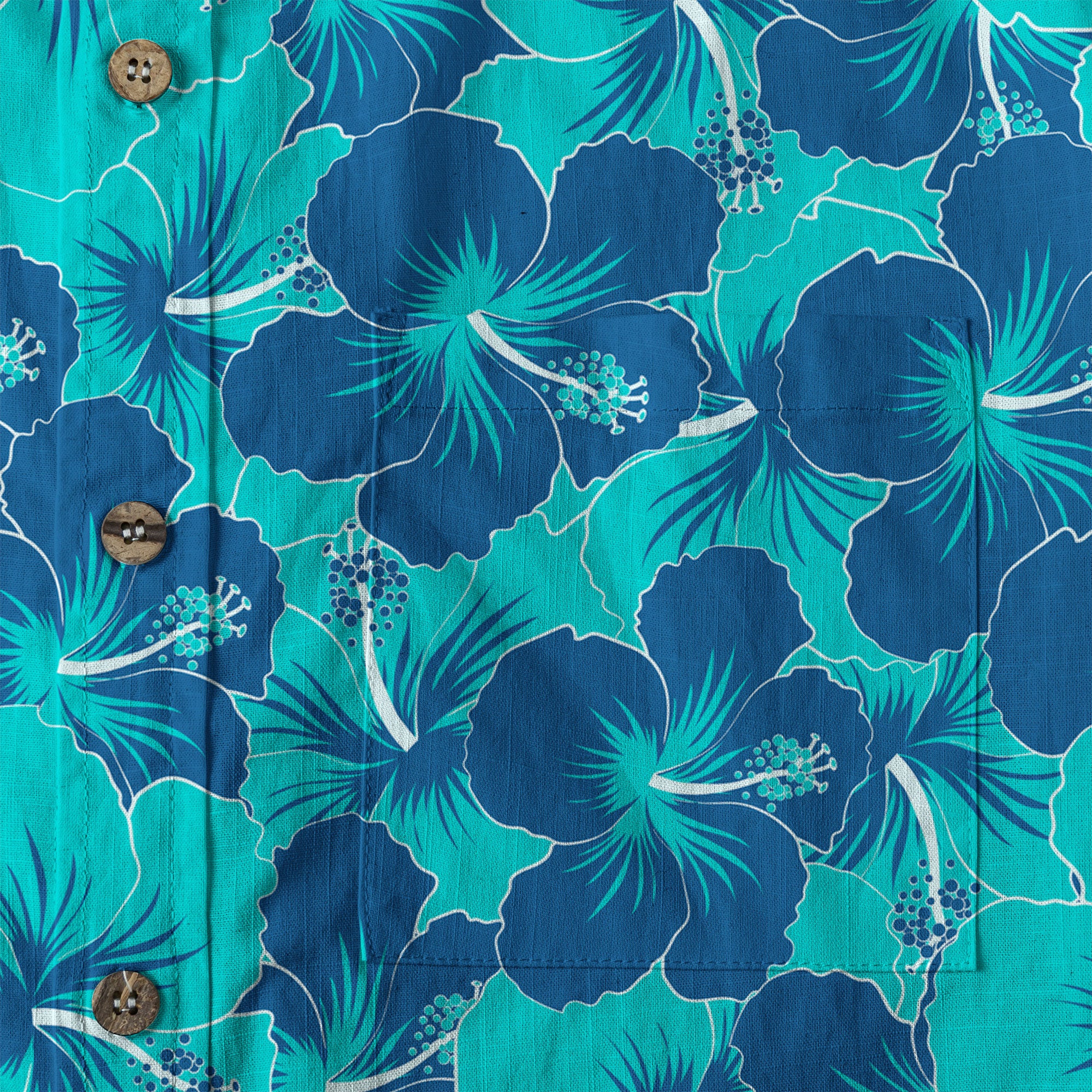Hibiscus Floral Pattern Hawaii Shirt, Palm Leaves Summer Beach Shirt - The Palmix