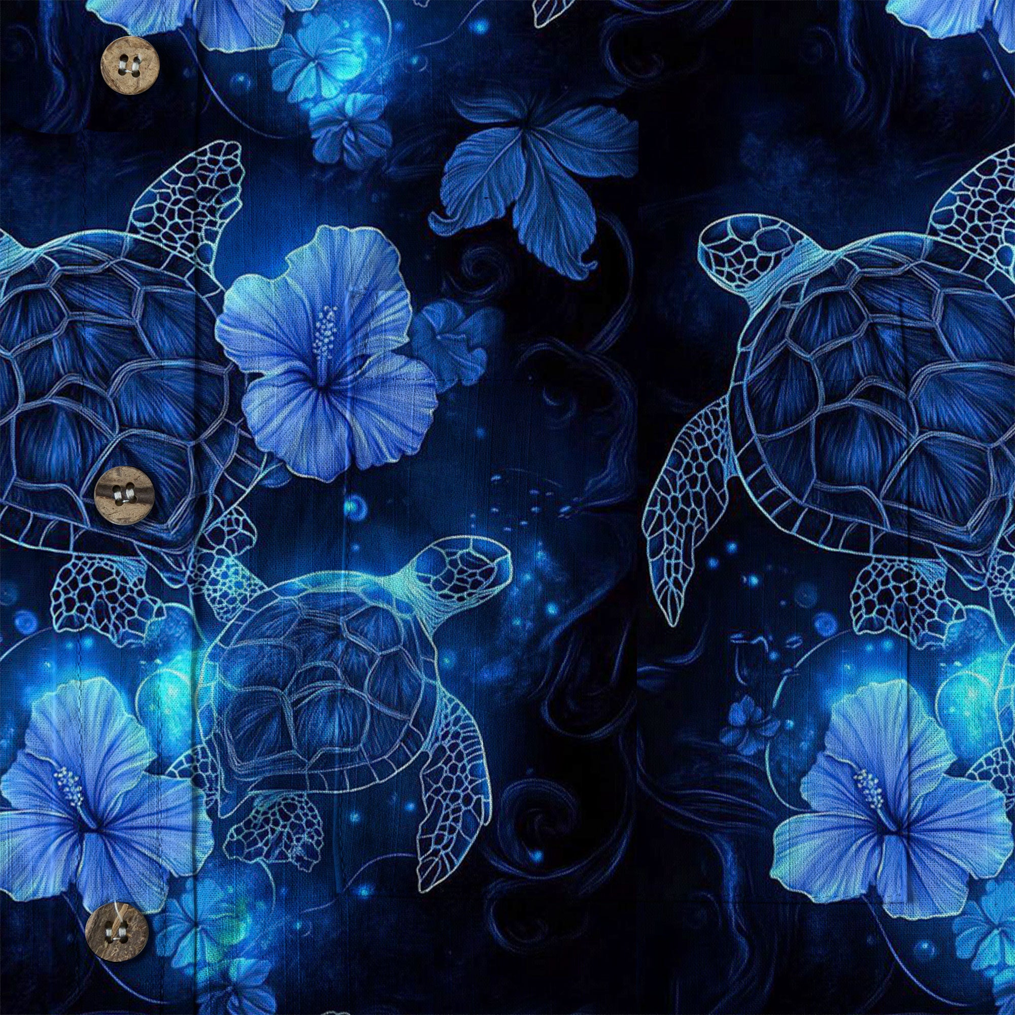 Ocean Animals Hawaiian Button Up Long Sleeve Shirt, Sea Hawaii Shirt - The Palmix