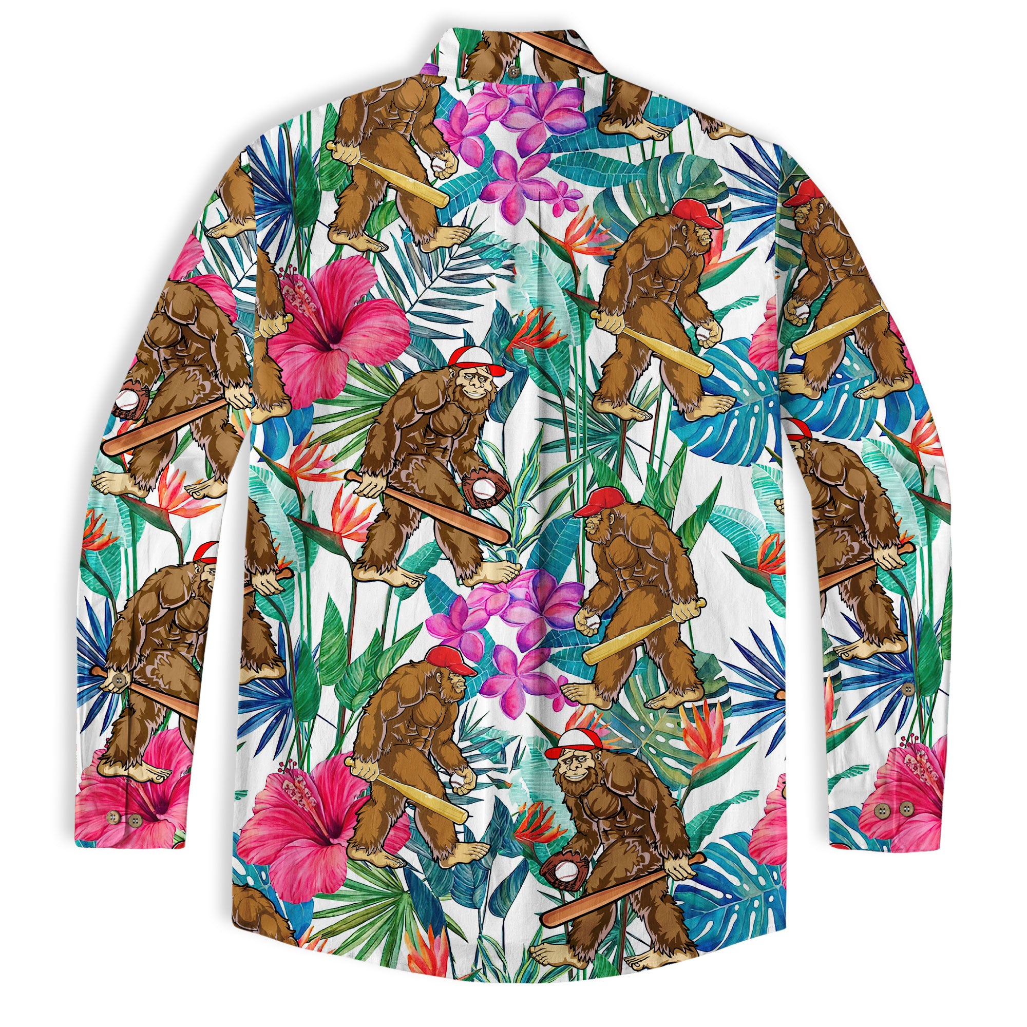 Bigfoot Baseball Hawaiian Shirt, Bigfoot Aloha Hawaii Shirt - The Palmix