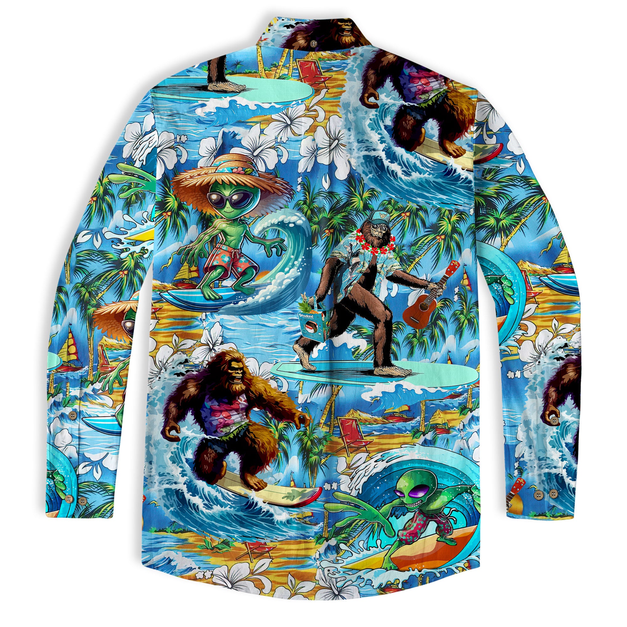 Bigfoot Baseball Hawaiian Shirt, Bigfoot Aloha Hawaii Shirt - The Palmix