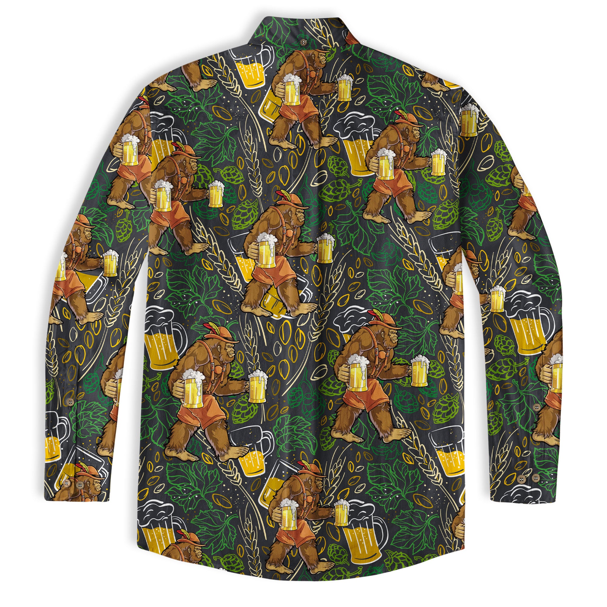 Bigfoot Beer Hawaiian Shirt, Bigfoot Aloha Shirt, Beer Button Down Shirt - The Palmix