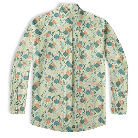 DD Dungeon Master Hawaiian Long Sleeve Shirt Dice Set Tabletop Games Button up Shirt Gifts - The Palmix