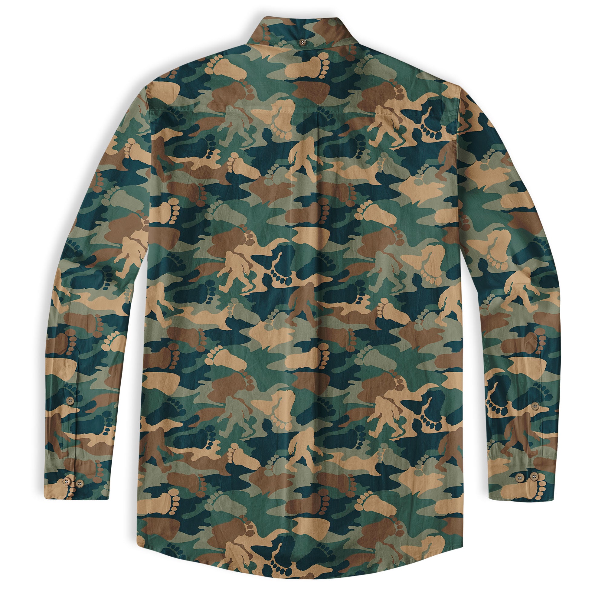 Camo Bigfoot Hawaiian Shirt Men Women, Hibiscus Bigfoot Sasquatch Hawaiian Shirt, Bigfoot Summer Beach Aloha Short Sleeve Button Down - The Palmix