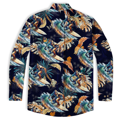 Camo Bigfoot Hawaiian Shirt Men Women, Hibiscus Bigfoot Sasquatch Hawaiian Shirt, Bigfoot Summer Beach Aloha Short Sleeve Button Down - The Palmix
