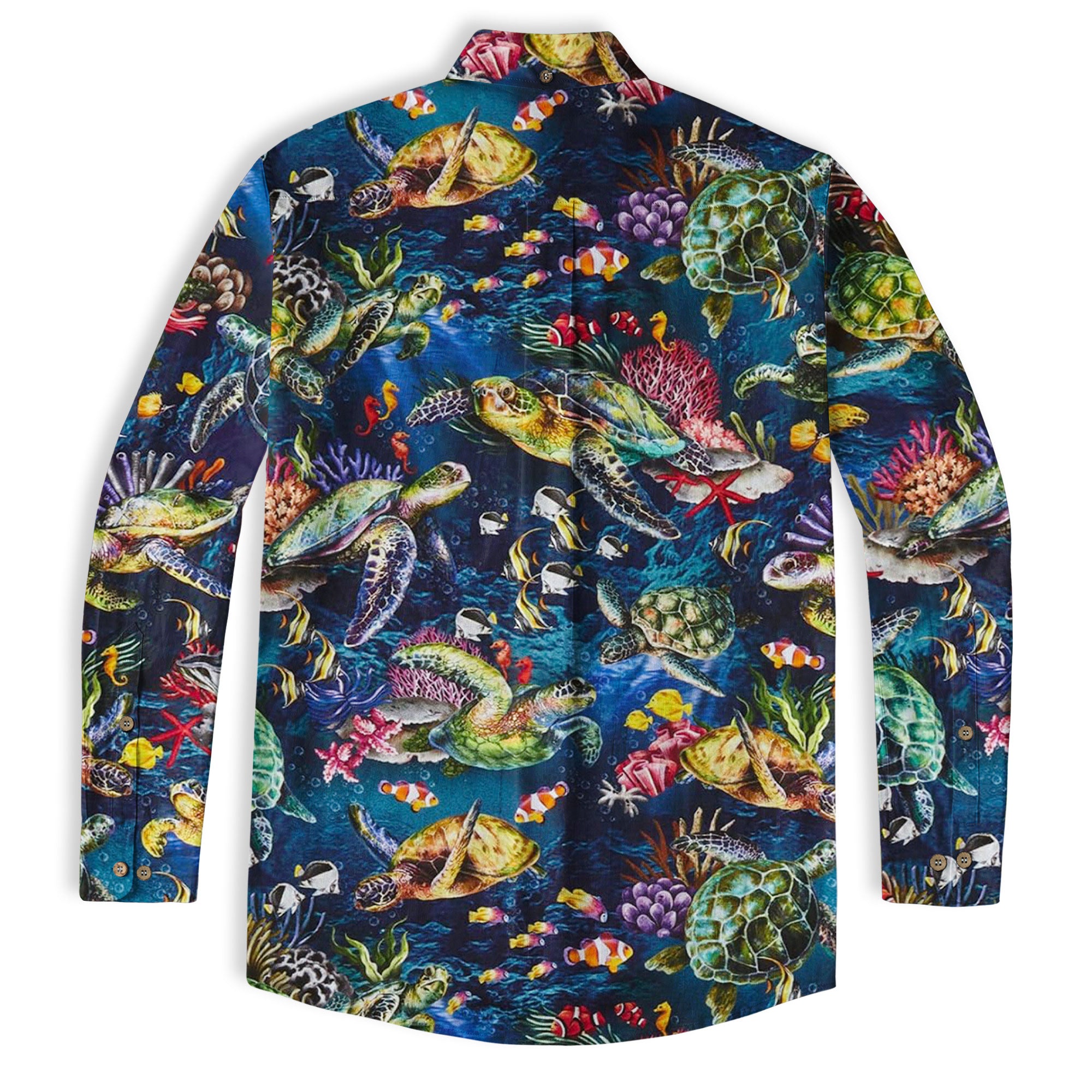 Tropical Turtle Hawaiian Shirts for Men Women, Sea Turtle Aloha Summer Beach Shirt - The Palmix