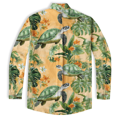Tropical Turtle Hawaiian Shirts for Men Women, Sea Turtle Aloha Summer Beach Shirt - The Palmix
