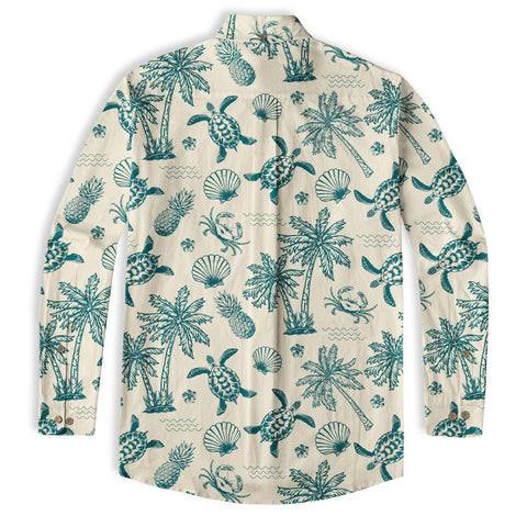 Turtle Aloha Shirt, Turtle Ocean Hawaiian Shirt - The Palmix