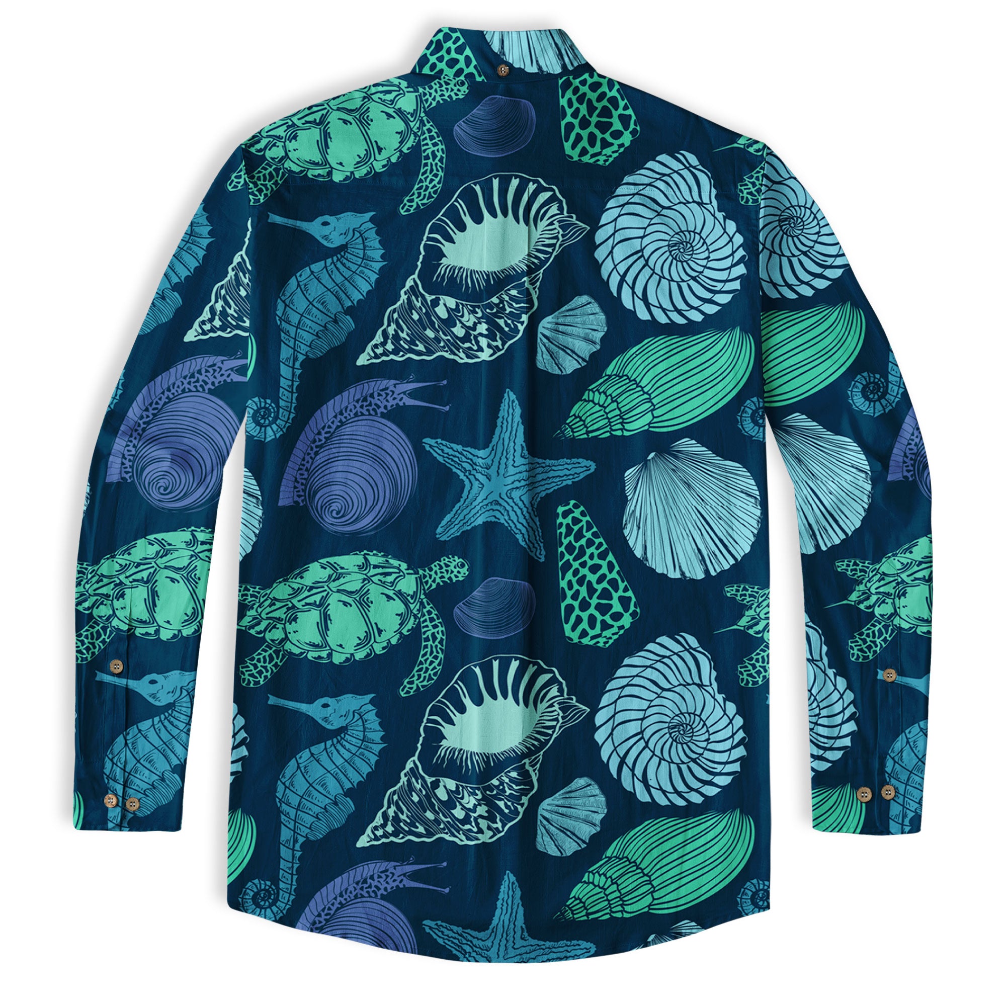 Turtle Aloha Shirt, Turtle Ocean Hawaiian Shirt - The Palmix