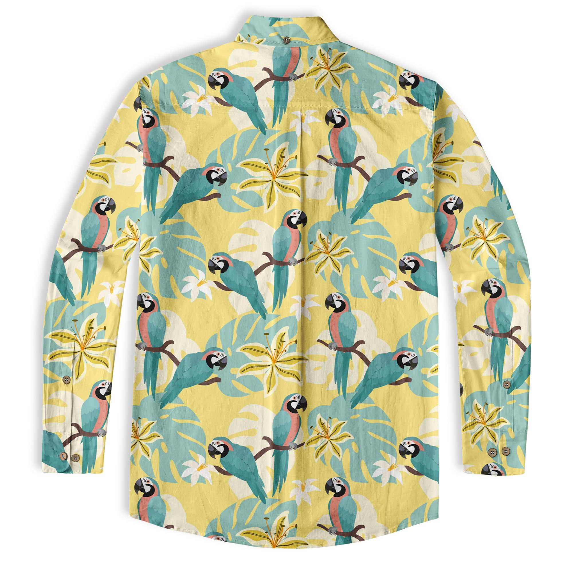 Tropical Parrot Summer Hawaiian Shirt, Colorful Parrot Flowers Pattern Hawaii Shirt - The Palmix