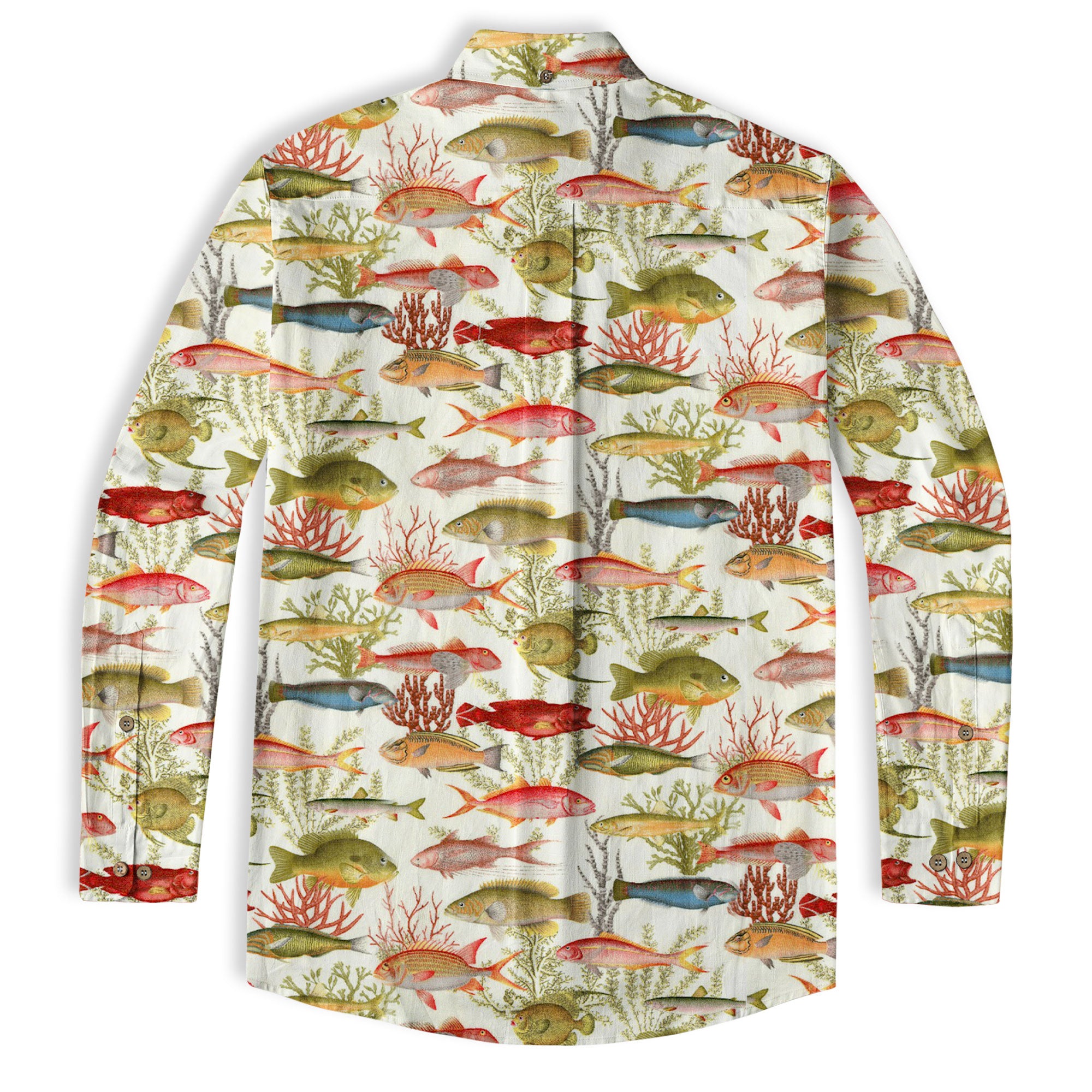 Sea Ocean Fish Women's Hawaiian Shirt, Sea Ocean Fish Print - The Palmix