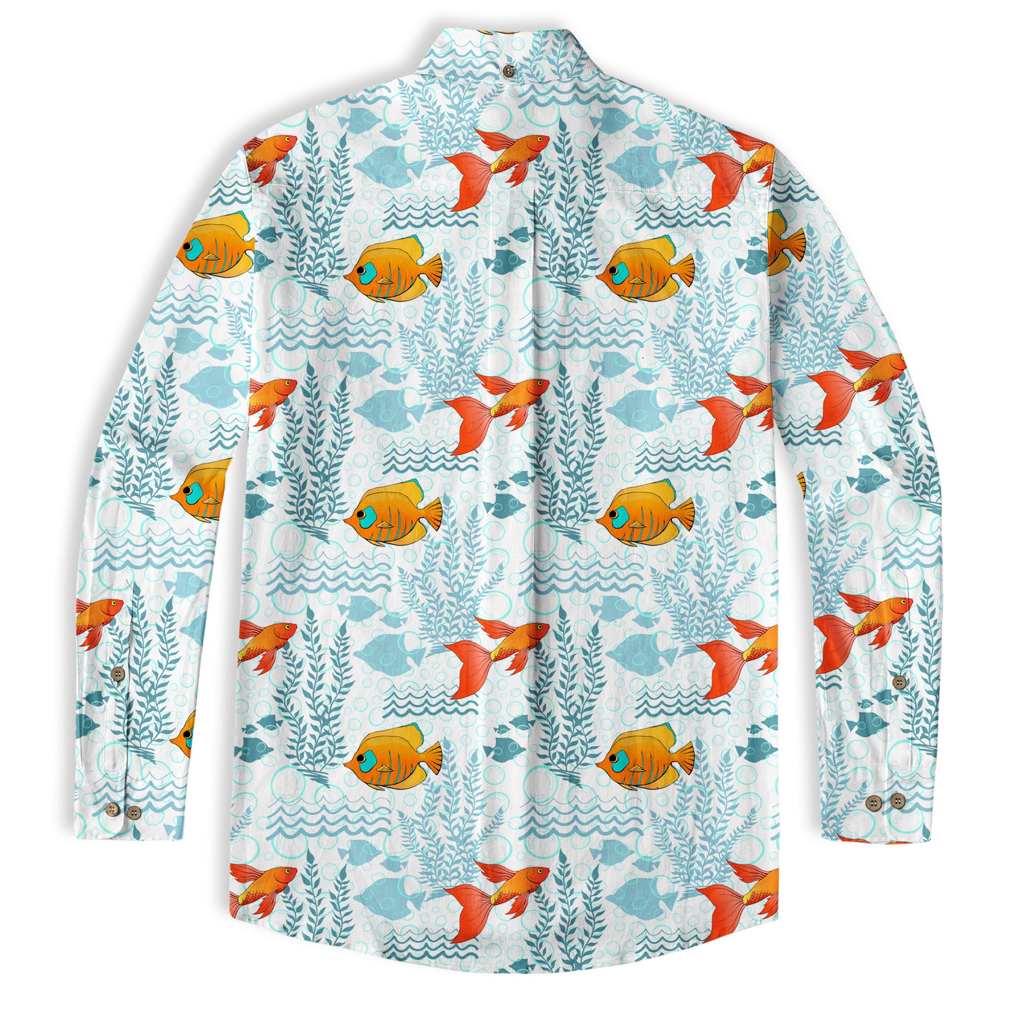 Sea Ocean Fish Women's Hawaiian Shirt, Sea Ocean Fish Print - The Palmix