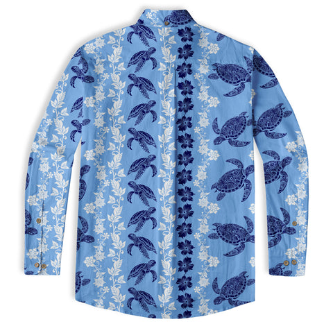 Ocean Animals Women's Hawaiian Shirt, Ocean Theme Hawaiian Print - The Palmix