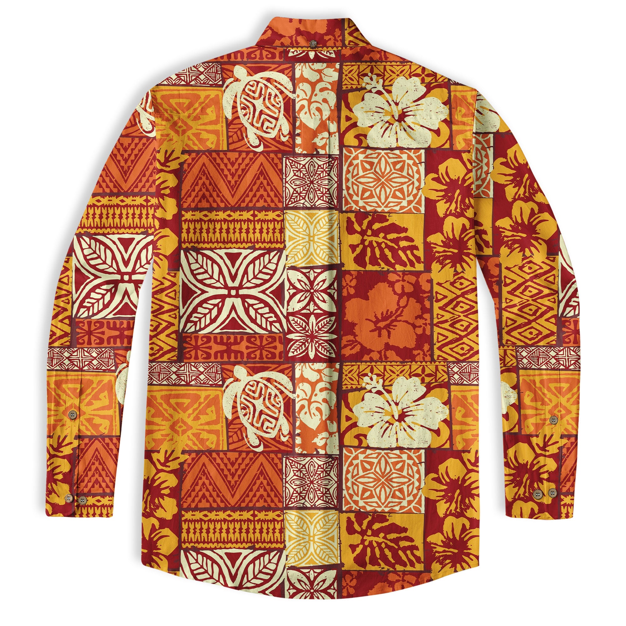 Maori Pattern Short Sleeve Luau Beach Aloha Hawaiian Shirt, Vintage Hawaiian Pattern Shirt - The Palmix