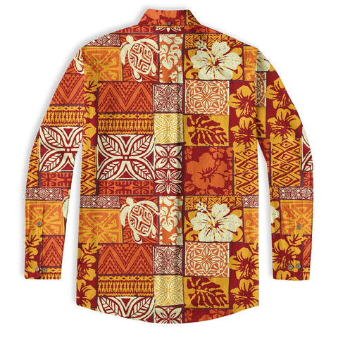 Maori Pattern Short Sleeve Luau Beach Aloha Hawaiian Shirt, Vintage Hawaiian Pattern Shirt - The Palmix