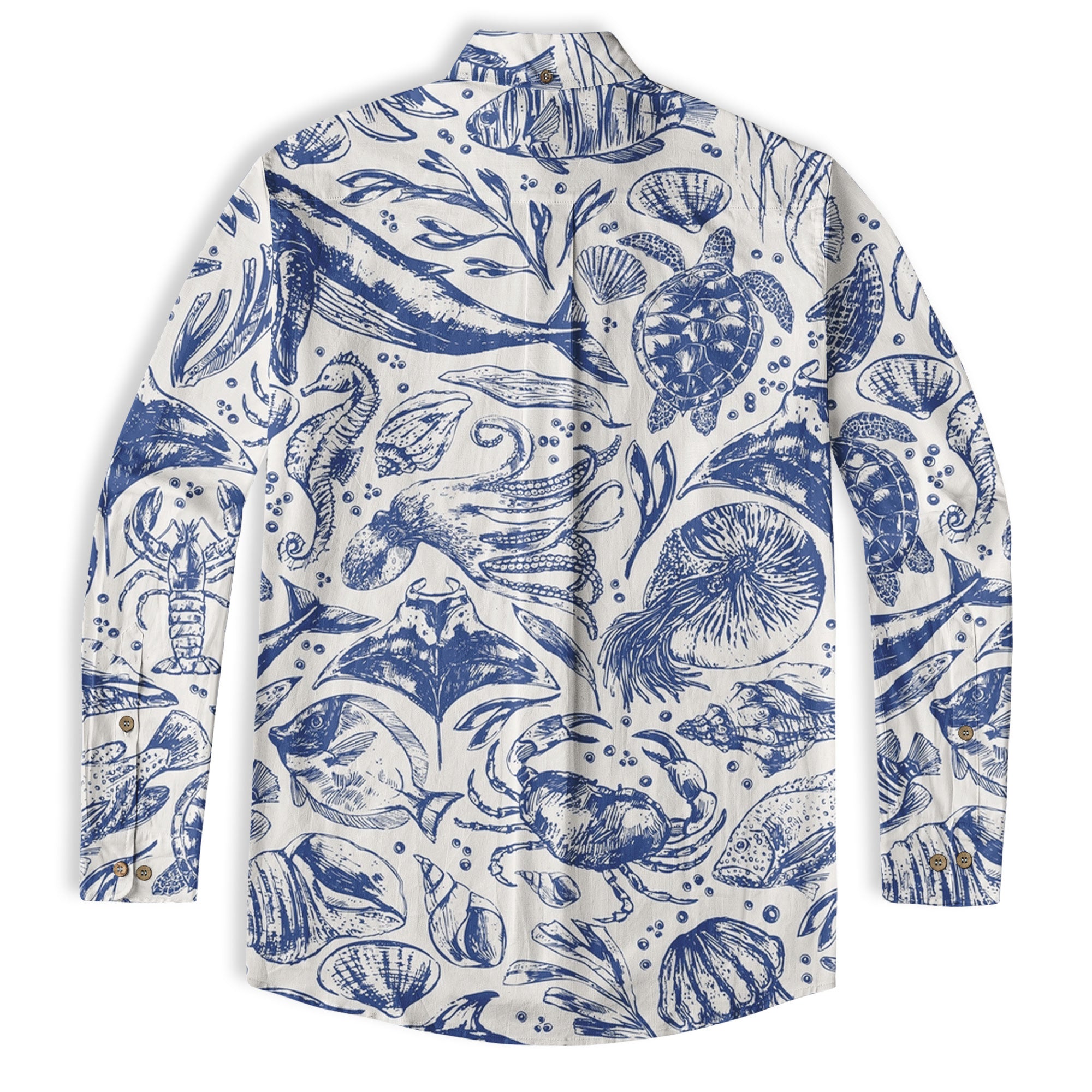 Ocean Animal Pattern Hawaii Shirt, Turtle Hawaiian Shirt for Men Women - The Palmix
