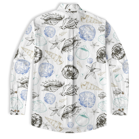 Sea Shells Animal Pattern Hawaii Shirt, Turtle Sea Shells Hawaiian Shirt for Men Women - The Palmix
