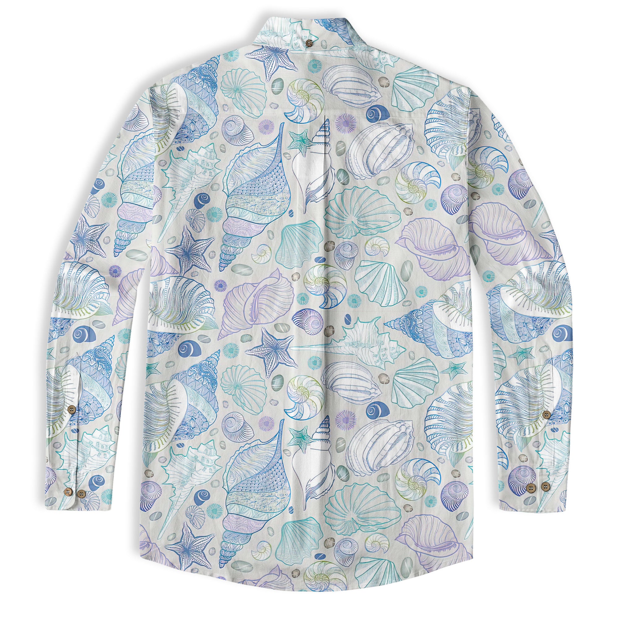 Sea Shells Animal Pattern Hawaii Shirt, Turtle Sea Shells Hawaiian Shirt for Men Women - The Palmix