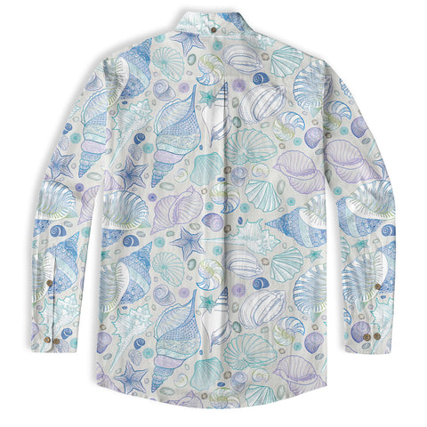 Sea Shells Animal Pattern Hawaii Shirt, Turtle Sea Shells Hawaiian Shirt for Men Women - The Palmix