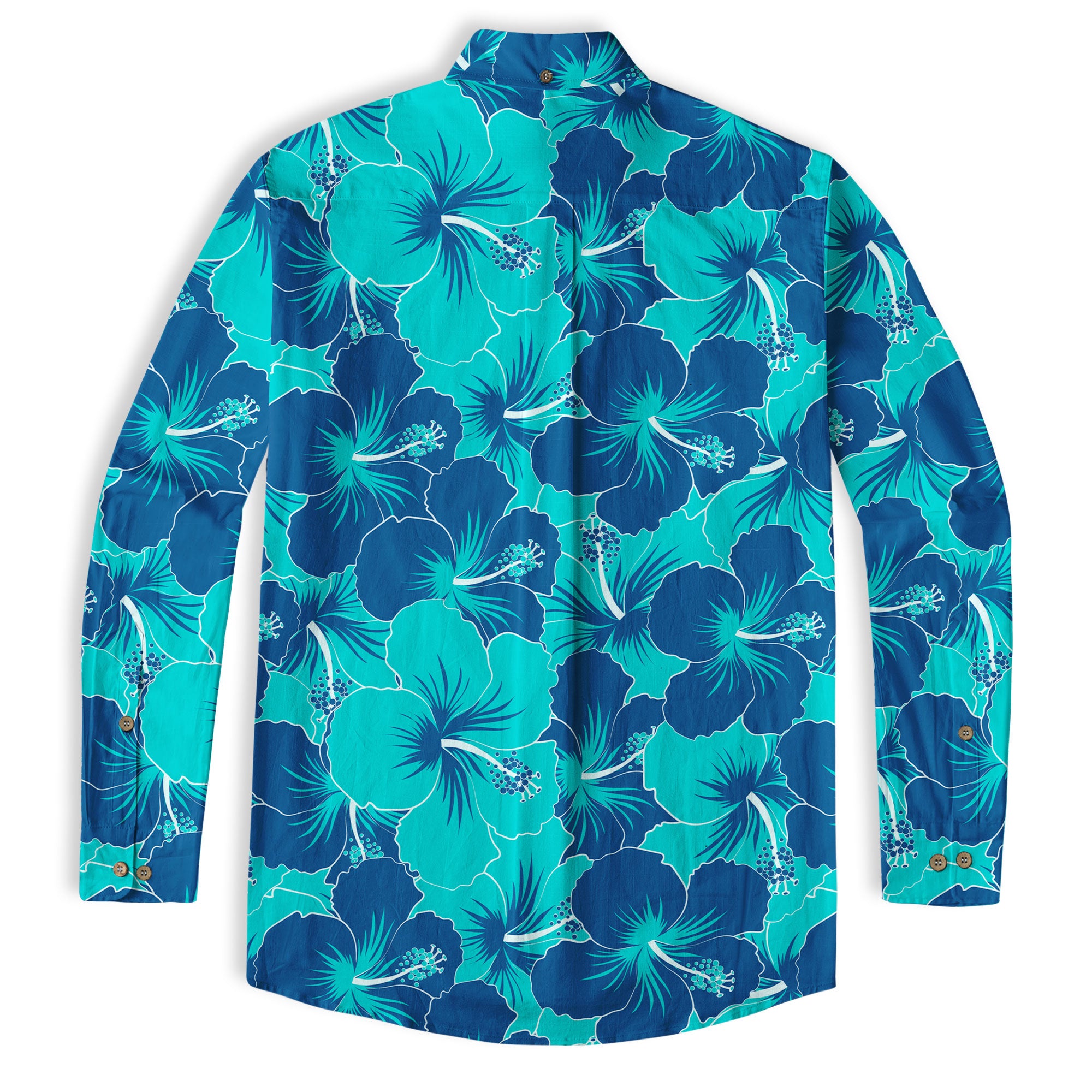 Hibiscus Floral Pattern Hawaii Shirt, Palm Leaves Summer Beach Shirt - The Palmix