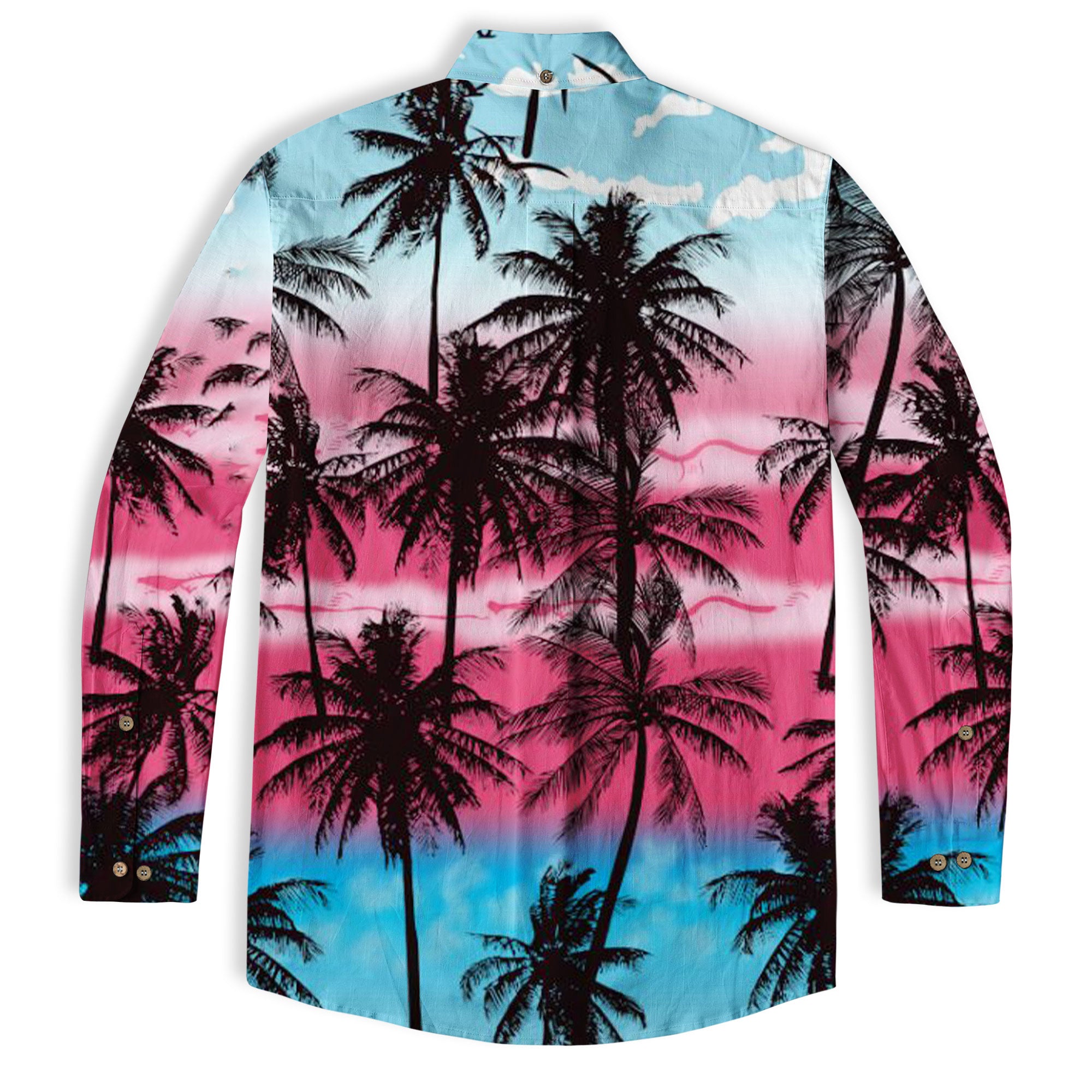 Sunset Trees Pattern Hawaii Shirt, Coconut Pattern Hawaii Shirt, Summer Beach Shirt - The Palmix
