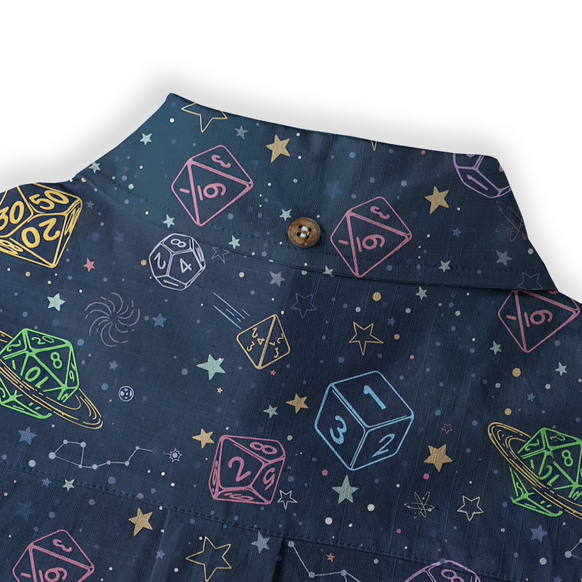 DD Dungeon Master Hawaiian Long Sleeve Shirt Dice Set Tabletop Games Button up Shirt Gifts - The Palmix