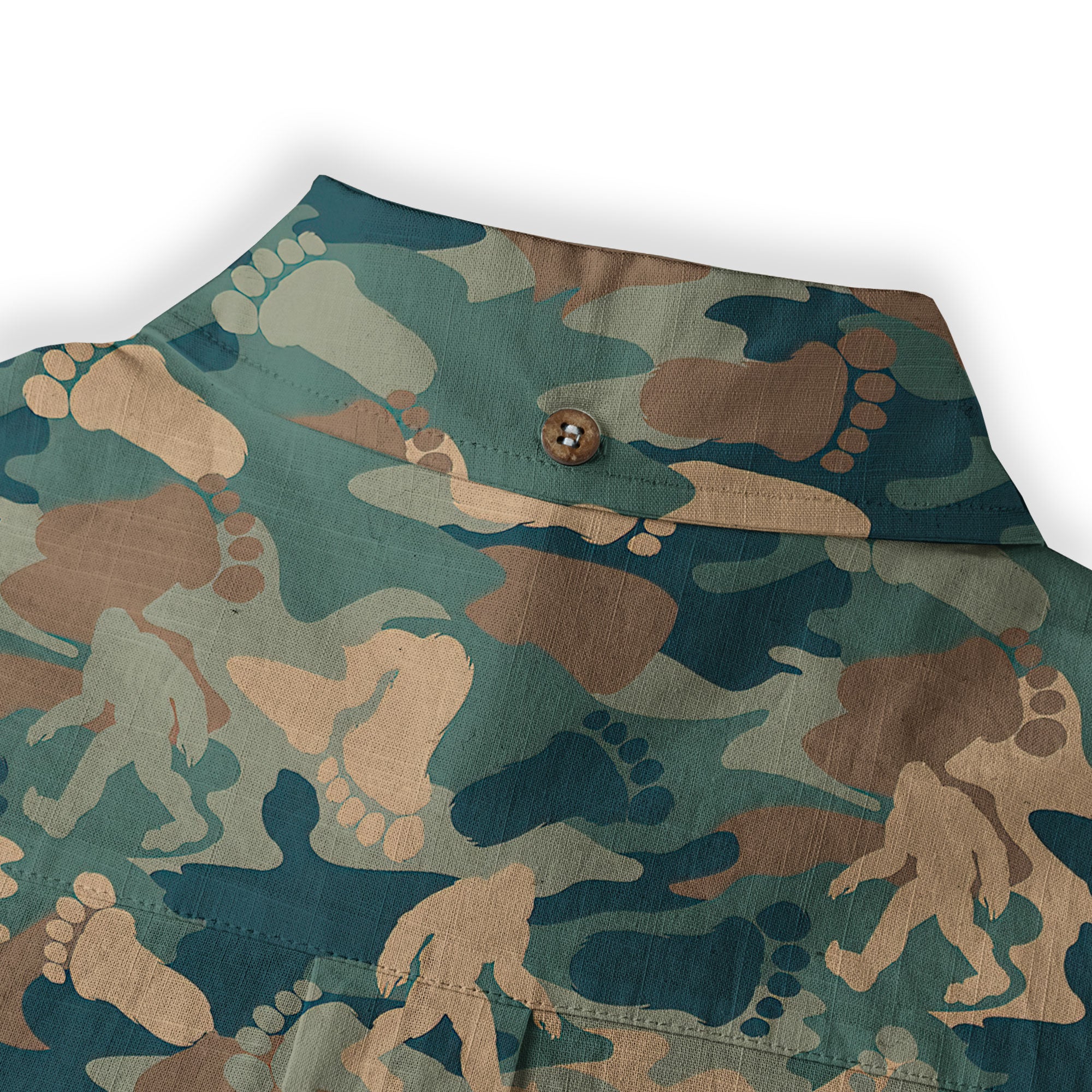 Camo Bigfoot Hawaiian Shirt Men Women, Hibiscus Bigfoot Sasquatch Hawaiian Shirt, Bigfoot Summer Beach Aloha Short Sleeve Button Down - The Palmix