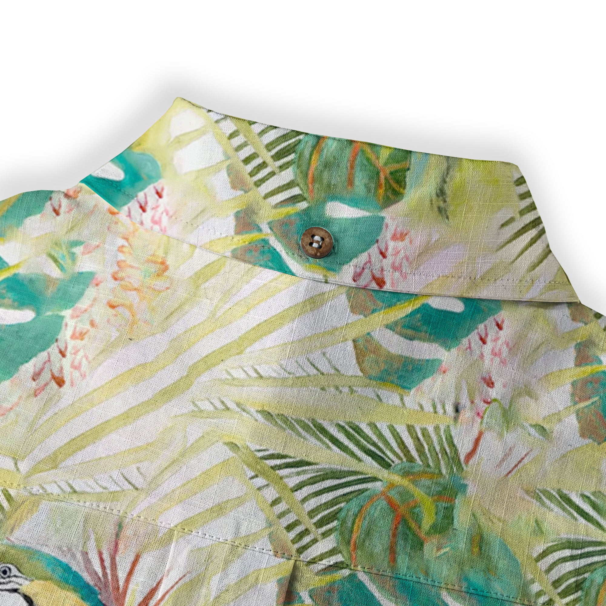 Parrot Lovers Hawaiian Long Sleeve Shirt for Men - Tropical Summer Button Down Hawaiian Shirts - The Palmix