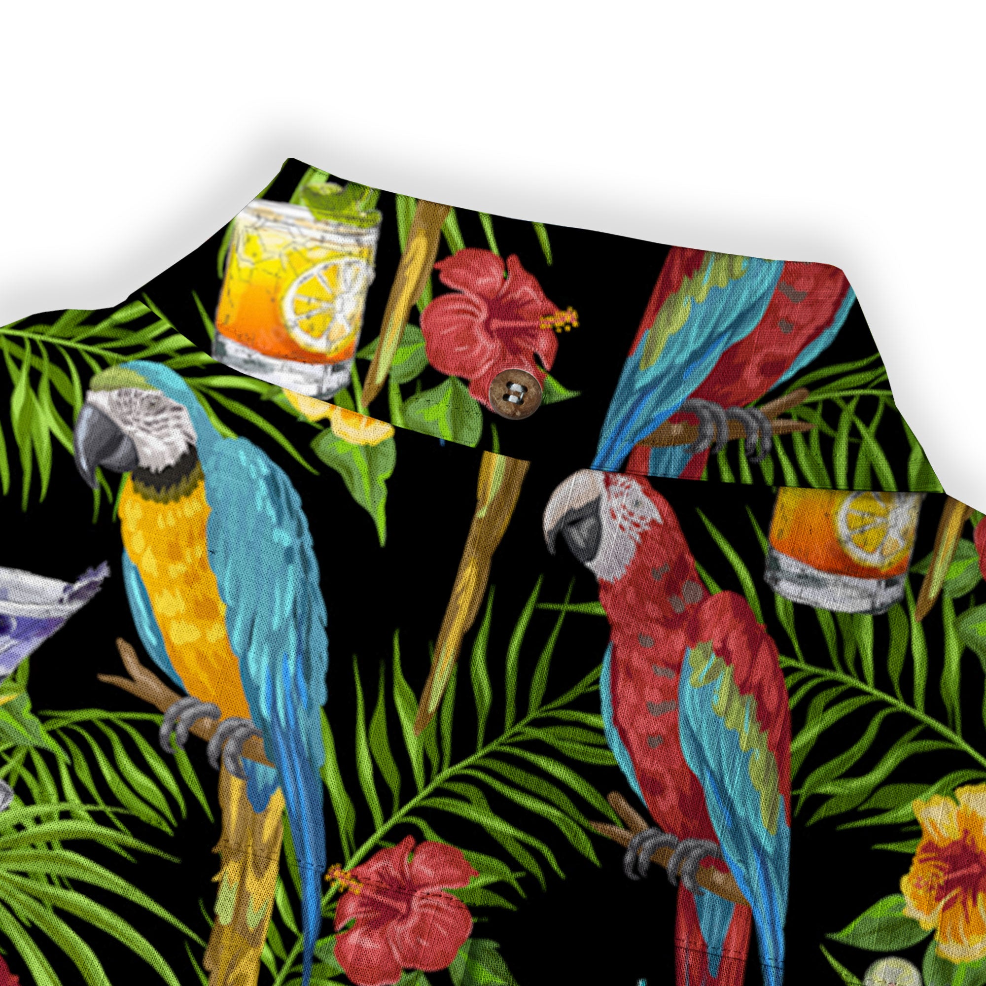 Parrot Hawaiian Long Sleeve Shirt, Tropical Hawaiian Long Shirt, Summer Hawaiian Beach Shirt - The Palmix