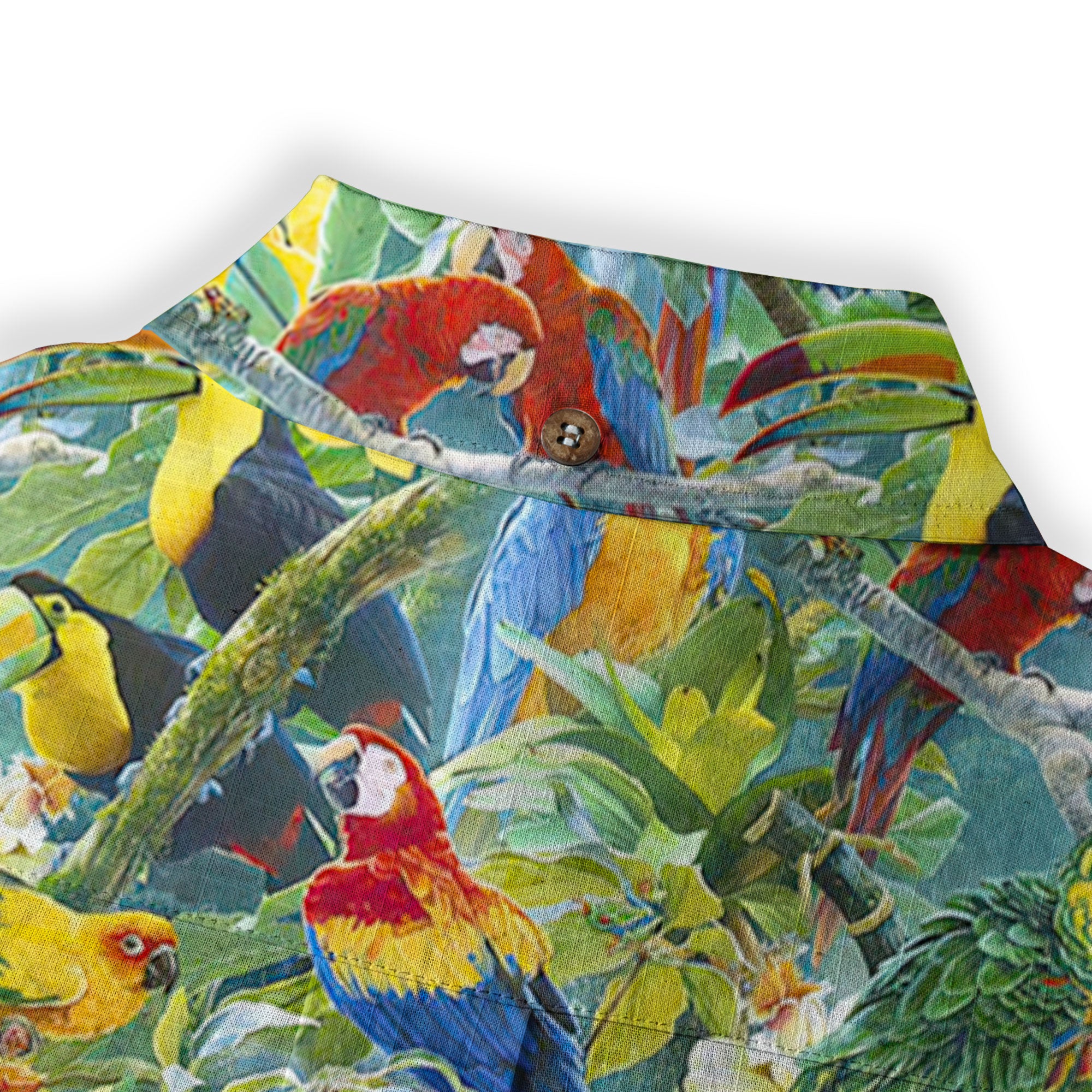 Parrot Hawaiian Long Sleeve Shirt, Tropical Hawaiian Long Shirt, Summer Hawaiian Beach Shirt - The Palmix