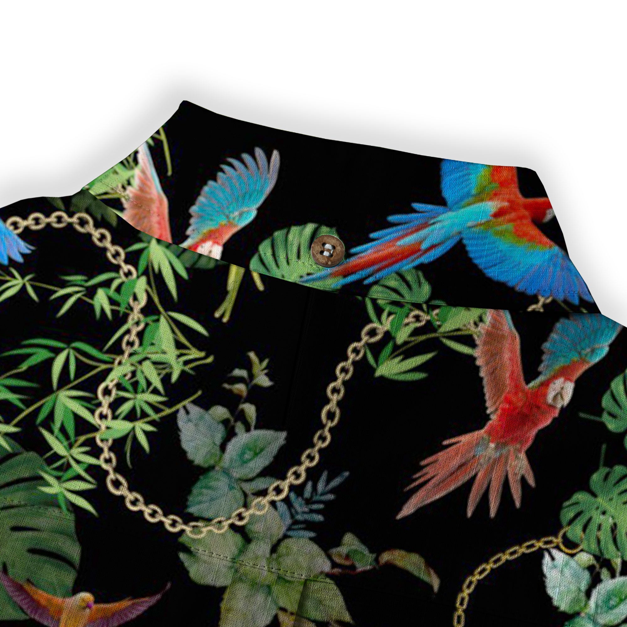 Parrot Hawaiian Long Sleeve Shirt, Tropical Hawaiian Long Shirt, Summer Hawaiian Beach Shirt - The Palmix
