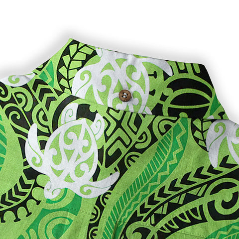 Turtle Floral Aloha Beach Long Sleeve Shirt, Ocean Turtle Long Shirt - The Palmix