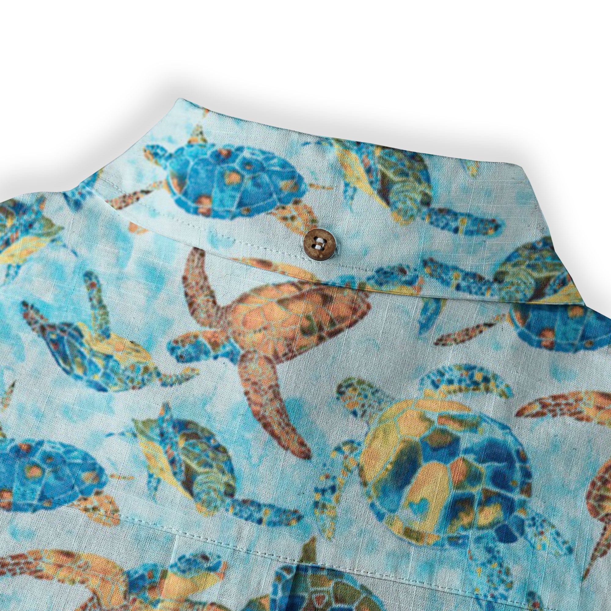 Turtle Hawaiian Long Sleeve Shirt for Men, Ocean Hawaiian Long Shirt - The Palmix