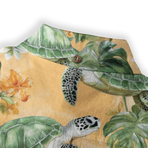 Tropical Turtle Hawaiian Shirts for Men Women, Sea Turtle Aloha Summer Beach Shirt - The Palmix